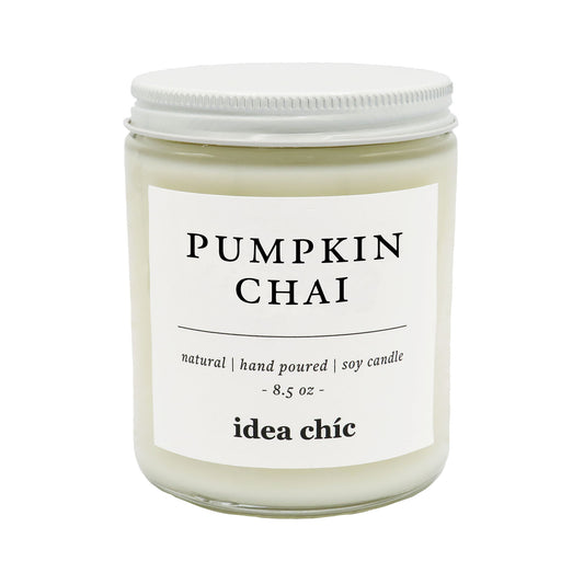 8.5 oz. Pumpkin Chai Candle Glass Jar