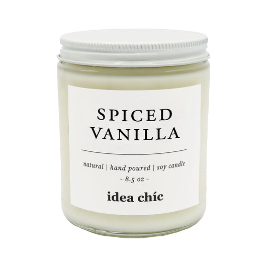 8.5 oz. Spiced Vanilla Candle Glass Jar