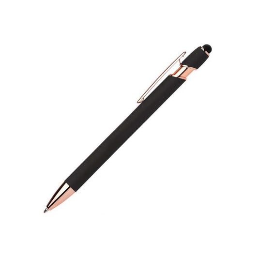 Black Stylus Pen with Rose Gold Mirrored Trim