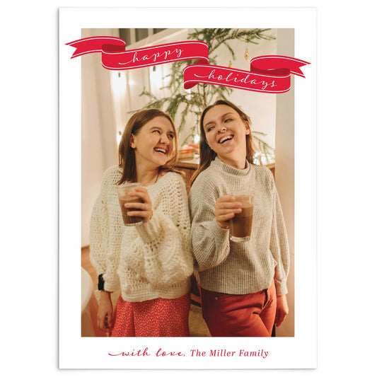 Holiday Ribbon Photo Card