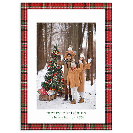 Tartan Plaid Photo Card