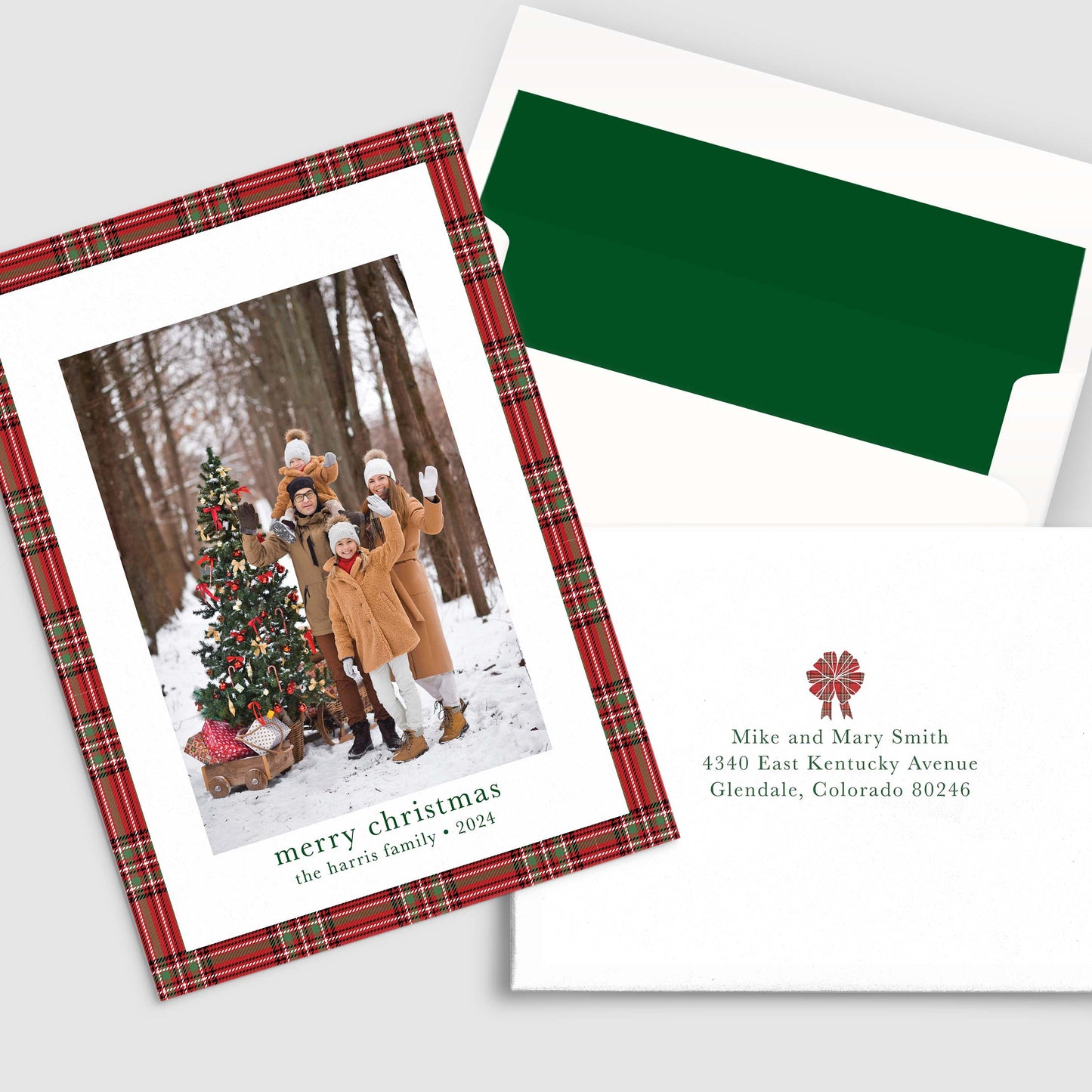 Tartan Plaid Photo Card