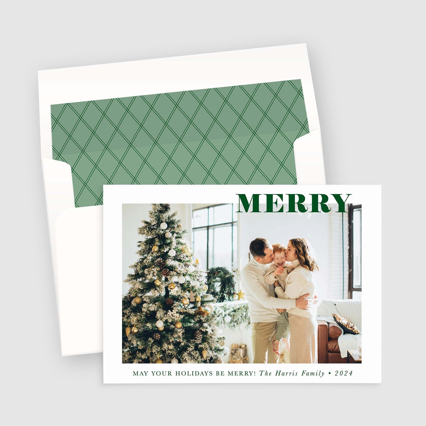 Bold Merry Photo Card