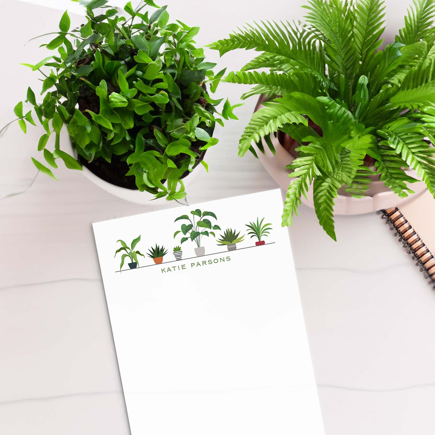 House Plant Stationery | Personalized Note Cards Set of 10