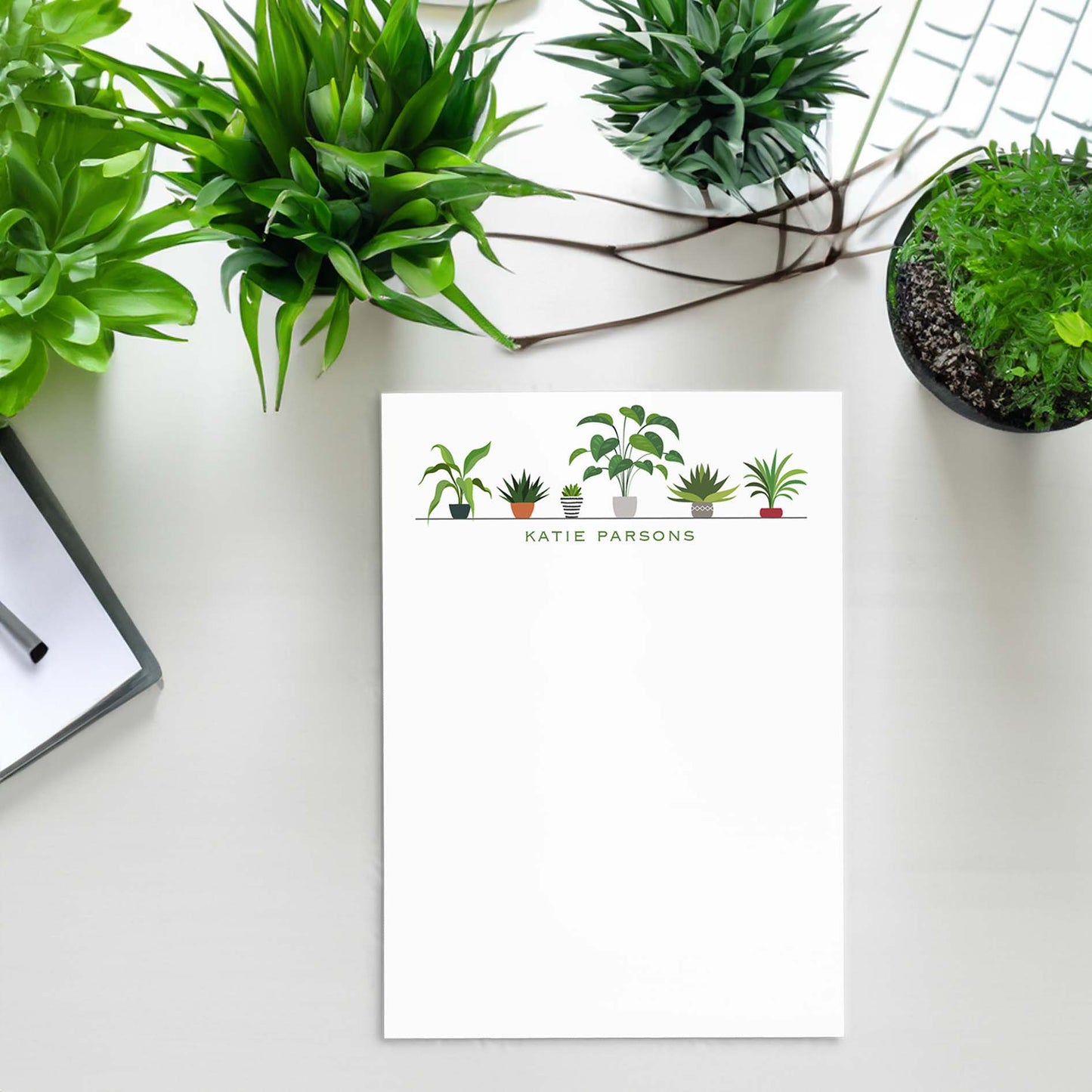 House Plant Stationery | Personalized Note Cards Set of 10