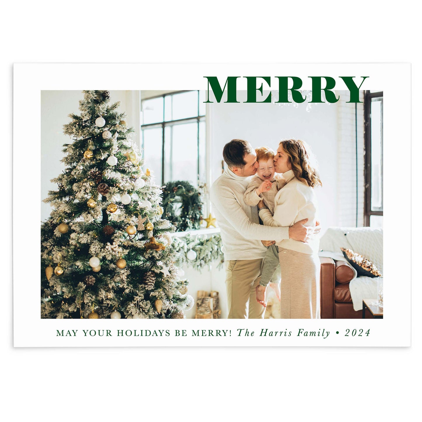 Bold Merry Photo Card