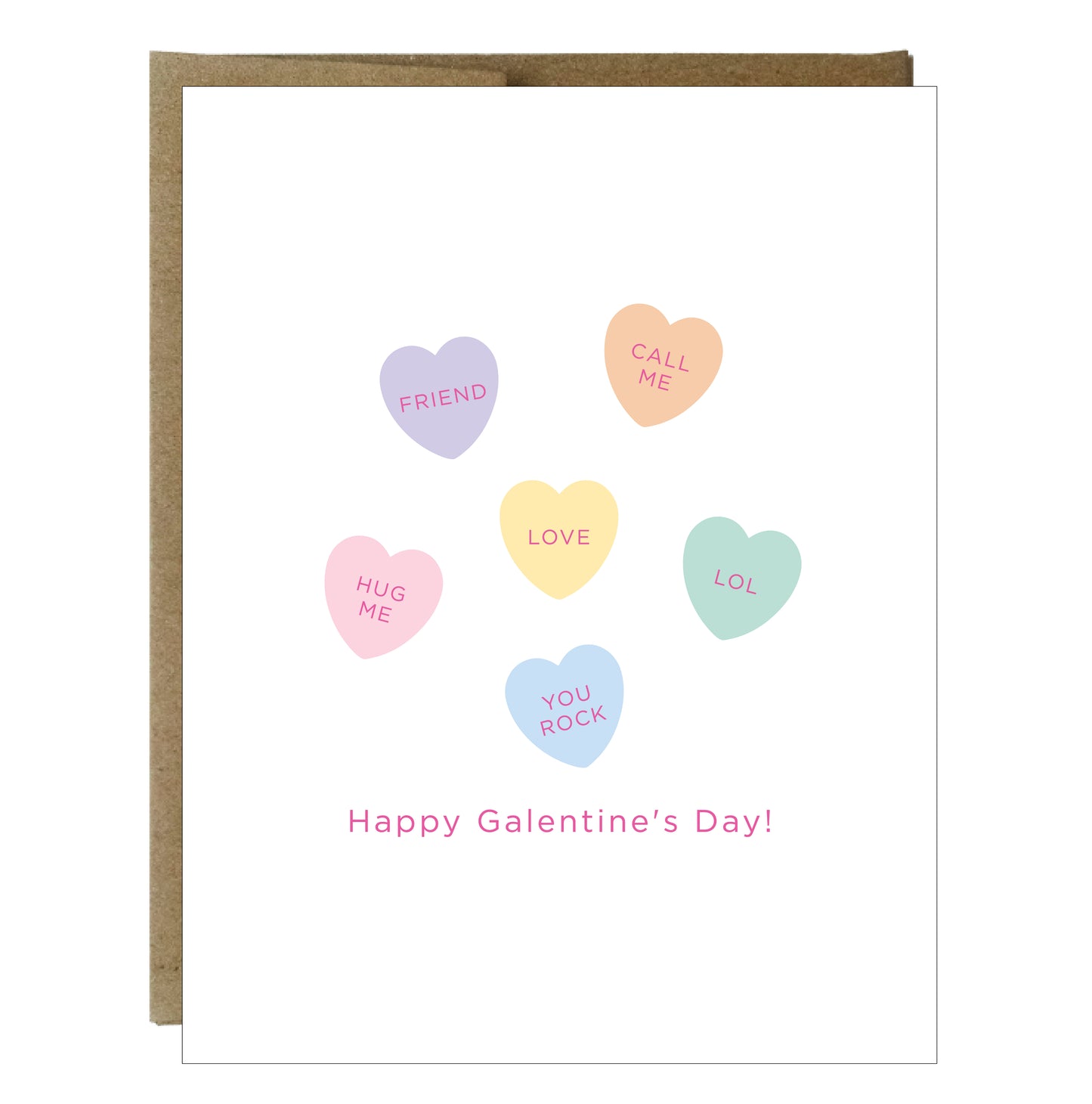 Conversation Hearts Happy Galentine's Day Greeting Card