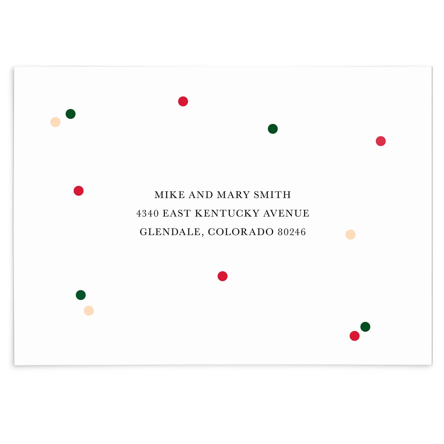 Festive Confetti Polka Dots Photo Card