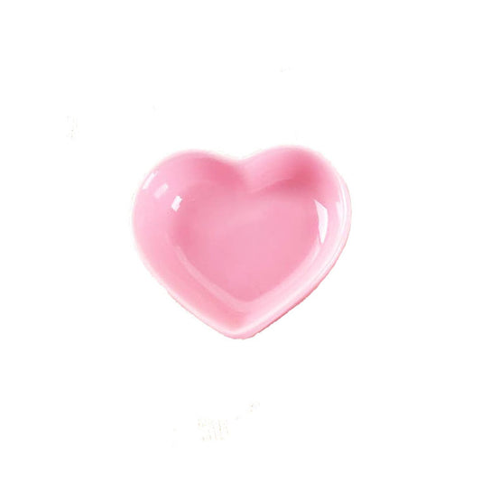 Ceramic Pink Heart Trinket Dish