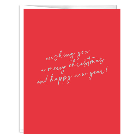 Merry Christmas and Happy New Year Letterpress Greeting Card